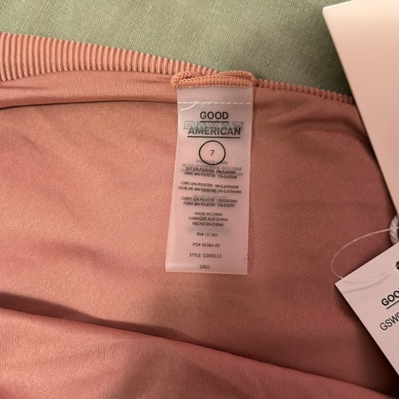 Good American Ribbed Cheeky Bikini Bottom in Desert Rose - Picture 4 of 8